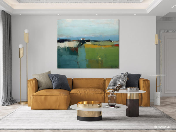 Abstract Landscape Painting for Living Room, Heavy Texture Painting, Hand Painted Canvas Art, Original Abstract Art, Acrylic Art on Canvas-artworkcanvas