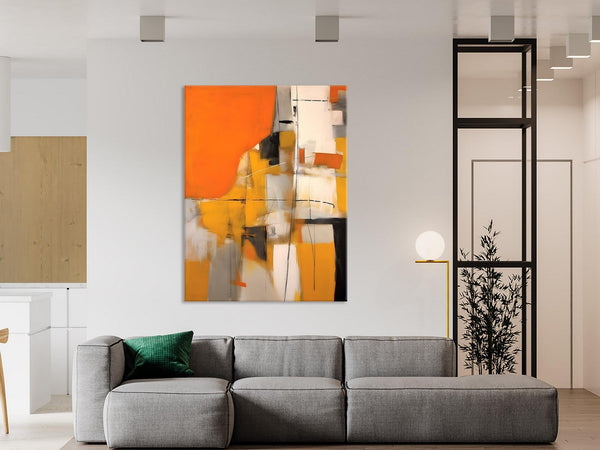 Large Paintings for Bedroom, Yellow Abstract Art Paintings, Large Contemporary Wall Art, Hand Painted Canvas Art, Original Modern Painting-artworkcanvas
