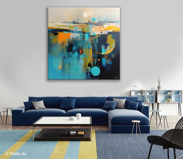 Extra Large Abstract Painting for Living Room, Acrylic Canvas Paintings, Original Modern Wall Art, Oversized Contemporary Acrylic Paintings-artworkcanvas