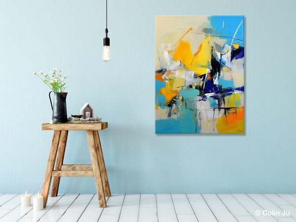 Original Canvas Wall Art, Oversized Contemporary Acrylic Paintings, Modern Abstract Paintings, Extra Large Canvas Painting for Living Room-artworkcanvas