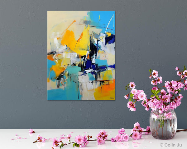 Original Canvas Wall Art, Oversized Contemporary Acrylic Paintings, Modern Abstract Paintings, Extra Large Canvas Painting for Living Room-artworkcanvas