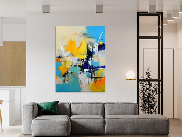 Original Canvas Wall Art, Oversized Contemporary Acrylic Paintings, Modern Abstract Paintings, Extra Large Canvas Painting for Living Room-artworkcanvas