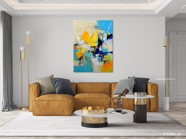 Original Canvas Wall Art, Oversized Contemporary Acrylic Paintings, Modern Abstract Paintings, Extra Large Canvas Painting for Living Room-artworkcanvas