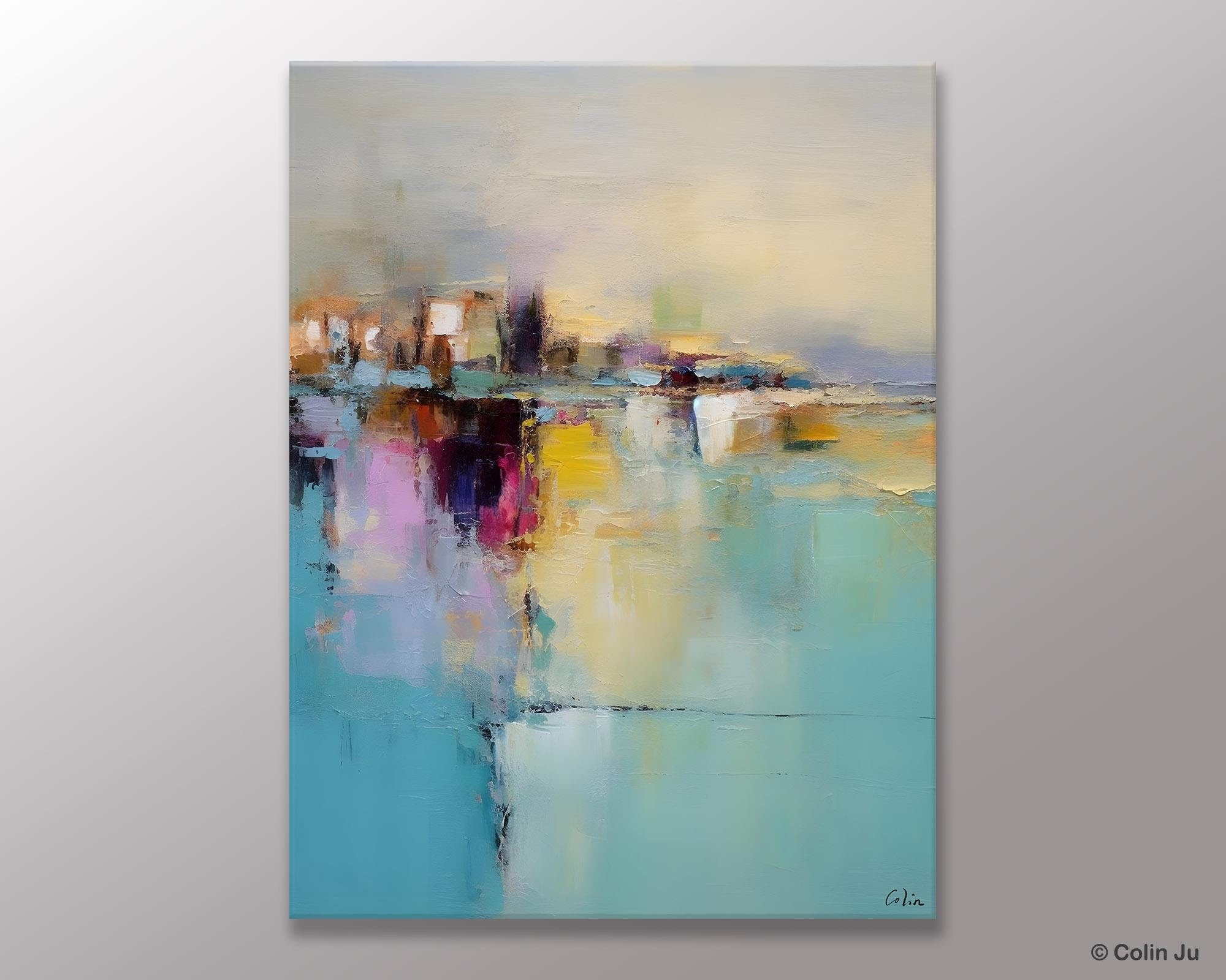 Oversized Contemporary Acrylic Paintings, Modern Abstract Paintings, Extra Large Canvas Painting for Living Room, Original Canvas Wall Art-artworkcanvas