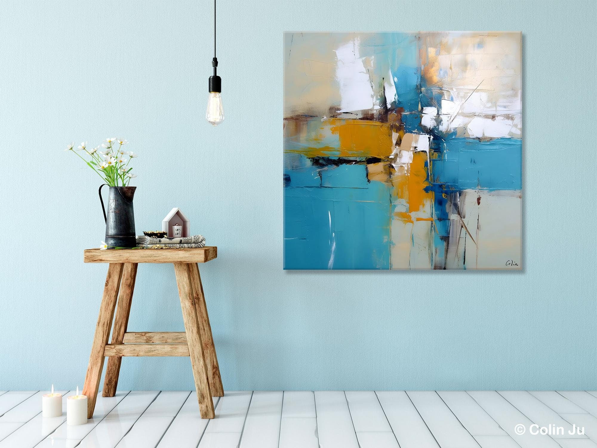 Large Abstract Painting for Bedroom, Original Modern Wall Art Paintings, Oversized Contemporary Canvas Paintings, Modern Acrylic Artwork-artworkcanvas