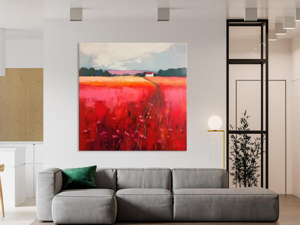 Original Landscape Paintings, Oversized Modern Wall Art Paintings, Modern Acrylic Artwork on Canvas, Large Abstract Painting for Living Room-artworkcanvas