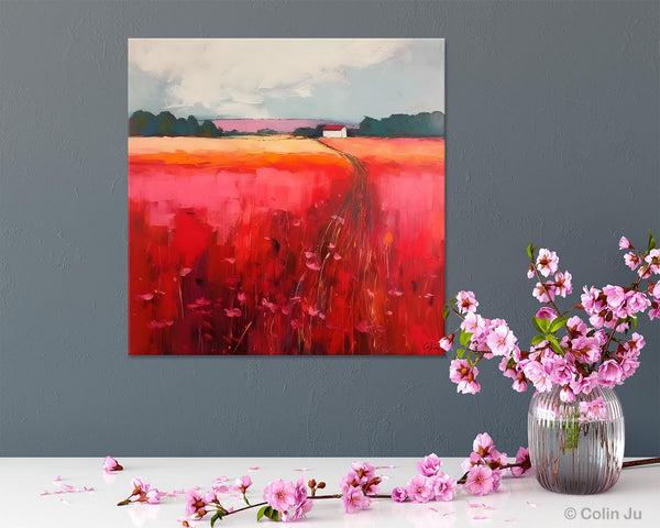 Original Landscape Paintings, Oversized Modern Wall Art Paintings, Modern Acrylic Artwork on Canvas, Large Abstract Painting for Living Room-artworkcanvas
