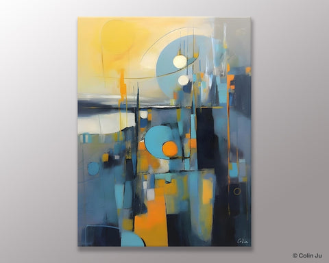 Extra Large Painting for Sale, Oversized Contemporary Acrylic Paintings, Extra Large Canvas Painting for Bedroom, Original Abstract Painting-artworkcanvas