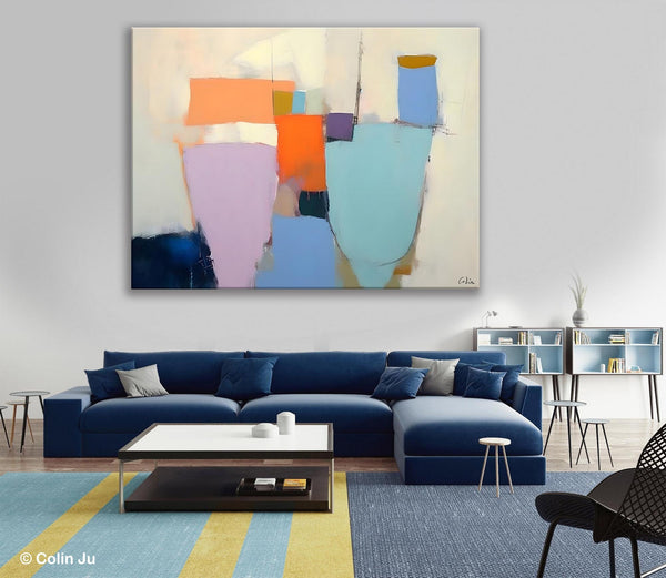 Simple Wall Painting Ideas for Living Room, Extra Large Painting on Canvas, Contemporary Acrylic Art, Original Abstract Wall Art Paintings-artworkcanvas