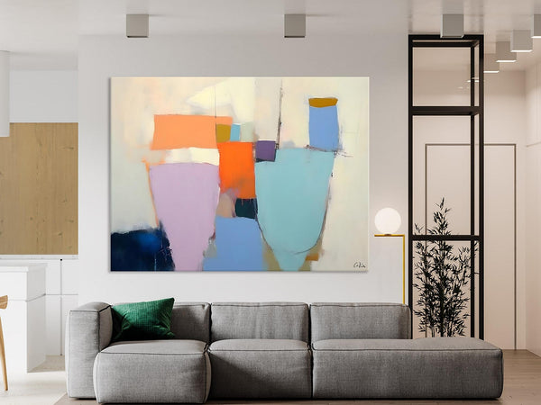 Simple Wall Painting Ideas for Living Room, Extra Large Painting on Canvas, Contemporary Acrylic Art, Original Abstract Wall Art Paintings-artworkcanvas