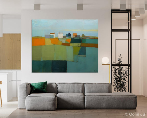 Abstract Landscape Painting on Canvas, Extra Large Landacape Wall Art for Living Room, Original Abstract Wall Art, Acrylic Painting for Sale-artworkcanvas