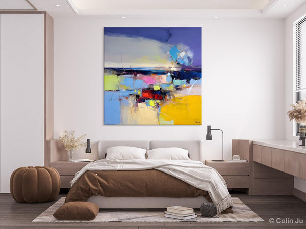 Landscape Abstract Paintings, Original Canvas Wall Art Paintings, Modern Canvas Painting for Dining Room, Acrylic Painting on Canvas-artworkcanvas