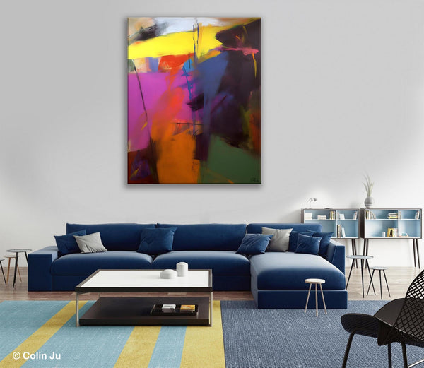 Extra Large Abstract Painting for Dining Room, Large Original Abstract Wall Art, Contemporary Acrylic Paintings, Abstract Painting on Canvas-artworkcanvas
