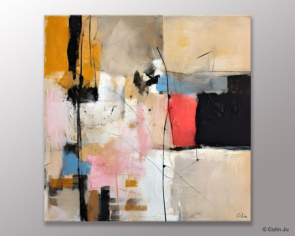 Contemporary Canvas Art, Modern Acrylic Artwork, Original Modern Paintings, Heavy Texture Canvas Art, Large Abstract Painting for Bedroom-artworkcanvas