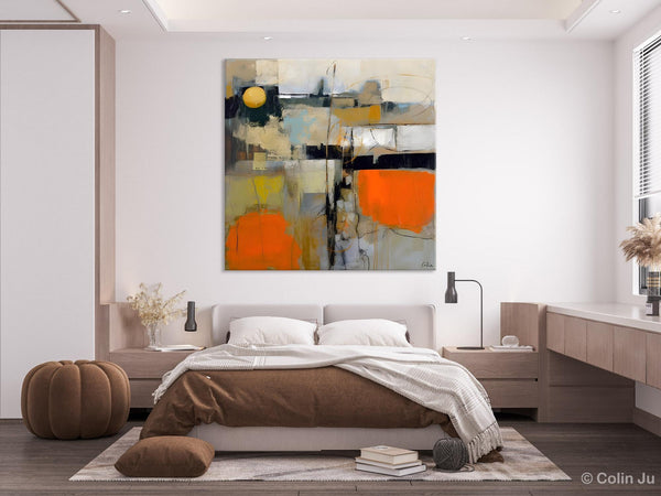 Modern Acrylic Artwork, Original Modern Art, Heavy Texture Canvas Paintings, Contemporary Canvas Art, Large Abstract Painting for Bedroom-artworkcanvas
