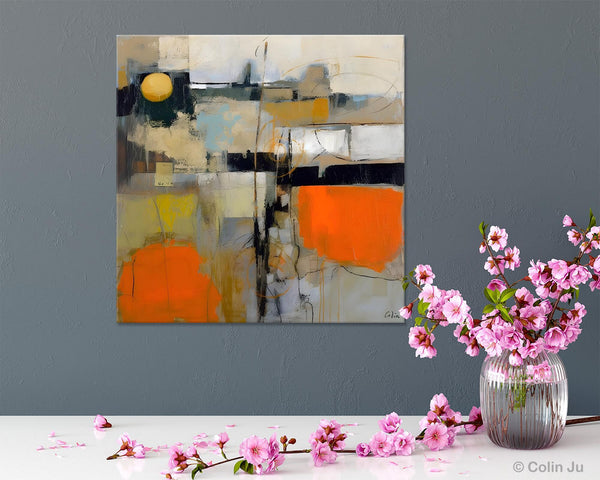 Modern Acrylic Artwork, Original Modern Art, Heavy Texture Canvas Paintings, Contemporary Canvas Art, Large Abstract Painting for Bedroom-artworkcanvas