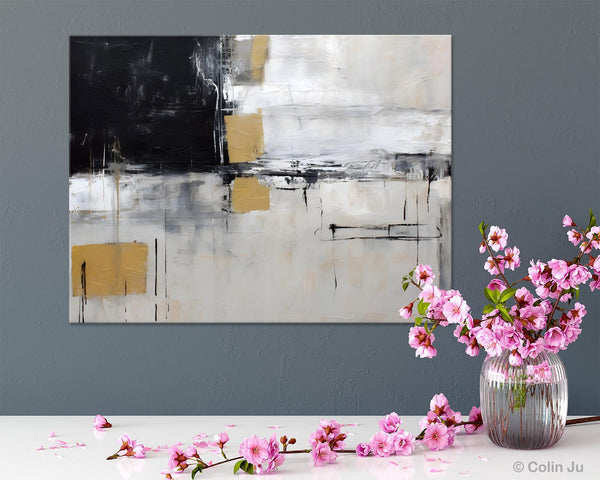Original Abstract Art, Modern Wall Art Ideas for Bedroom, Extra Large Canvas Paintings, Impasto Art Painting, Contemporary Acrylic Paintings-artworkcanvas
