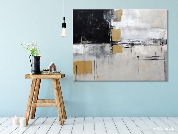 Original Abstract Art, Modern Wall Art Ideas for Bedroom, Extra Large Canvas Paintings, Impasto Art Painting, Contemporary Acrylic Paintings-artworkcanvas