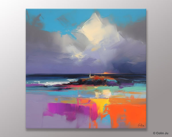 Landscape Canvas Paintings, Modern Canvas Wall Art Paintings, Original Canvas Painting for Living Room, Acrylic Painting on Canvas-artworkcanvas