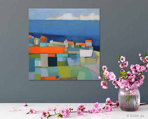 Landscape Canvas Paintings, Original Abstract Wall Art Paintings, Modern Wall Art Painting for Living Room, Acrylic Painting on Canvas-artworkcanvas