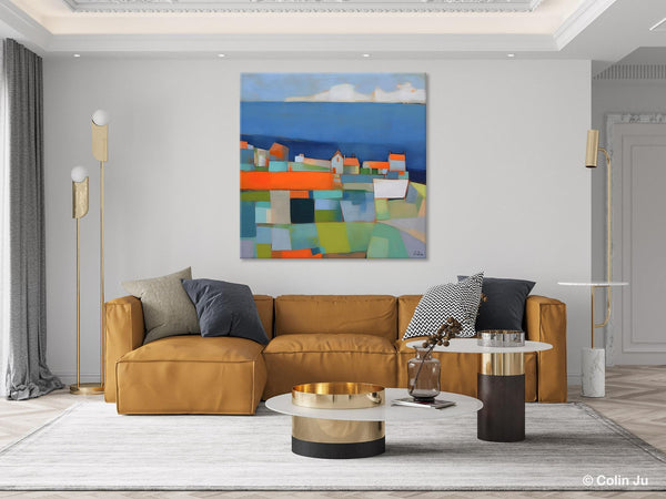Landscape Canvas Paintings, Original Abstract Wall Art Paintings, Modern Wall Art Painting for Living Room, Acrylic Painting on Canvas-artworkcanvas