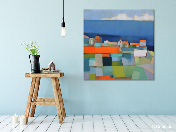 Landscape Canvas Paintings, Original Abstract Wall Art Paintings, Modern Wall Art Painting for Living Room, Acrylic Painting on Canvas-artworkcanvas