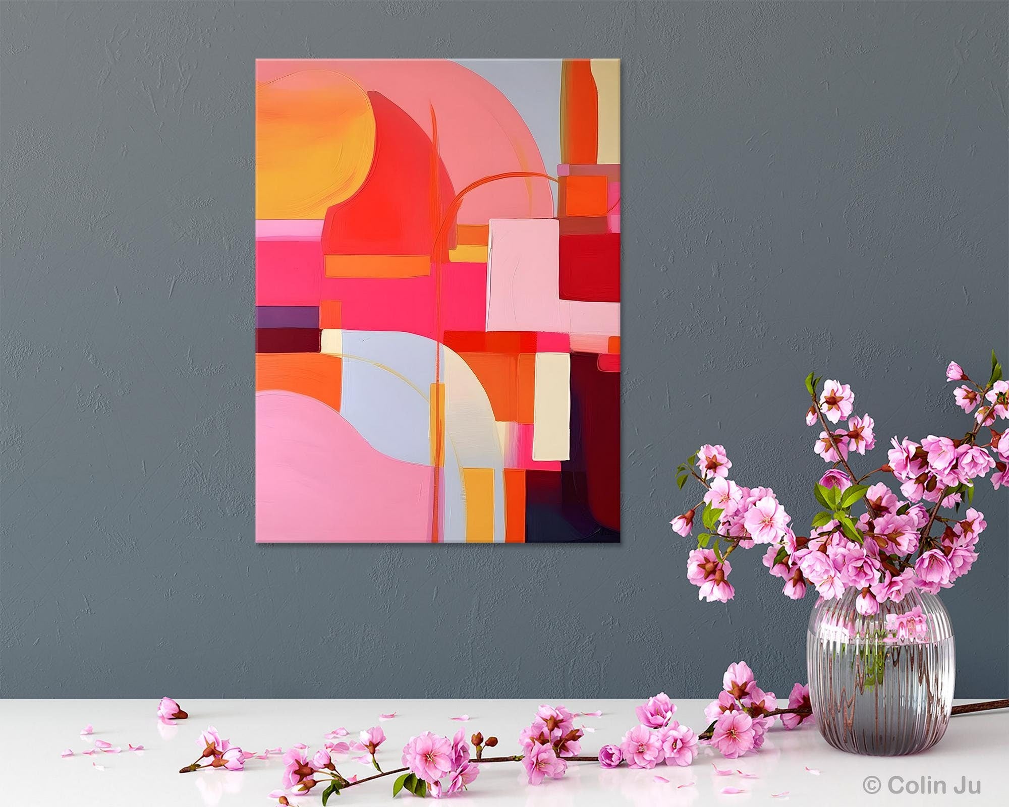 Contemporary Acrylic Painting on Canvas, Modern Wall Art Paintings, Canvas Paintings for Bedroom, Large Original Art, Buy Wall Art Online-artworkcanvas