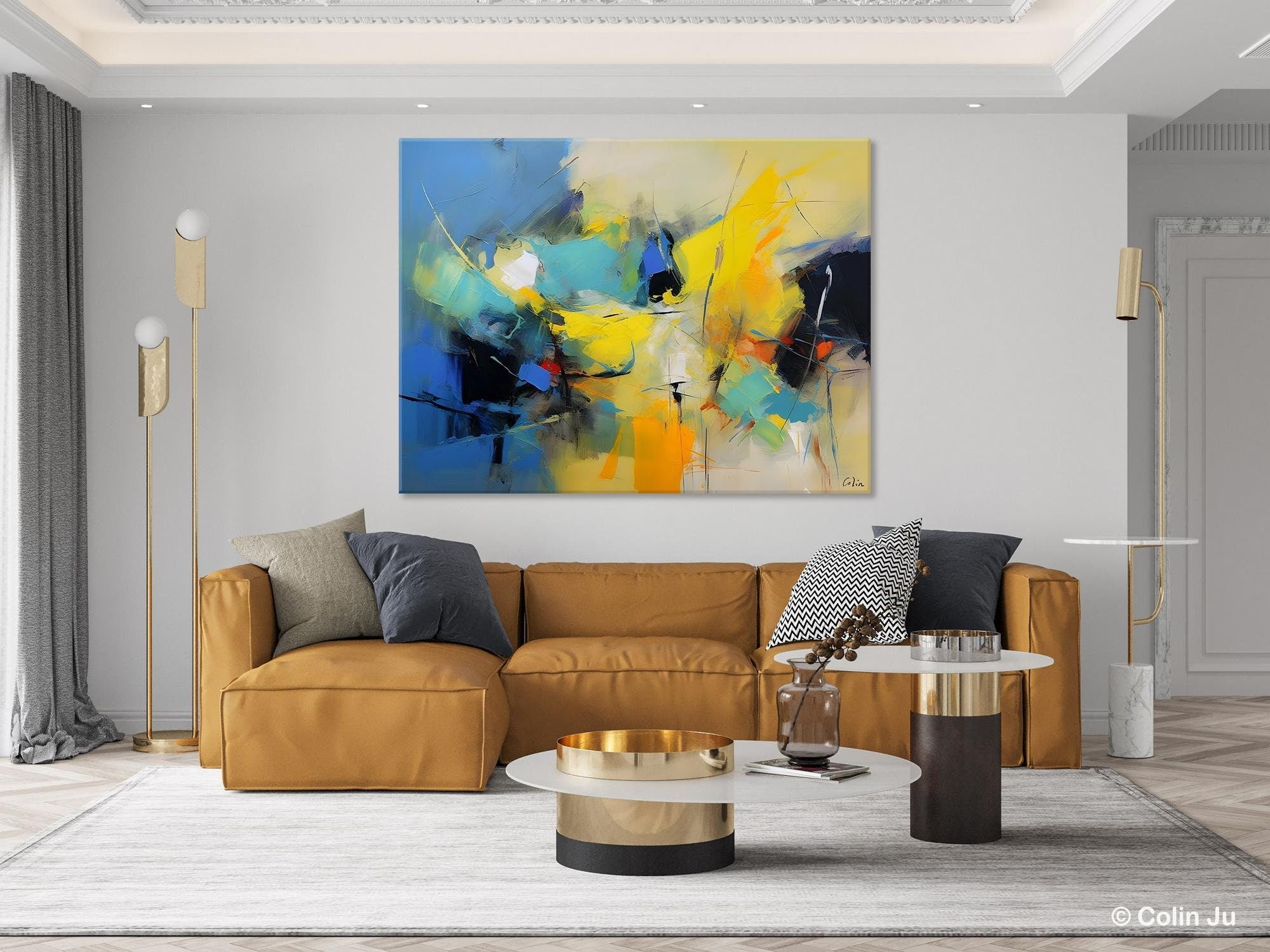 Hand Painted Canvas Art, Contemporary Acrylic Art, Oversized Canvas Paintings, Original Abstract Art, Huge Wall Art Ideas for Living Room-artworkcanvas