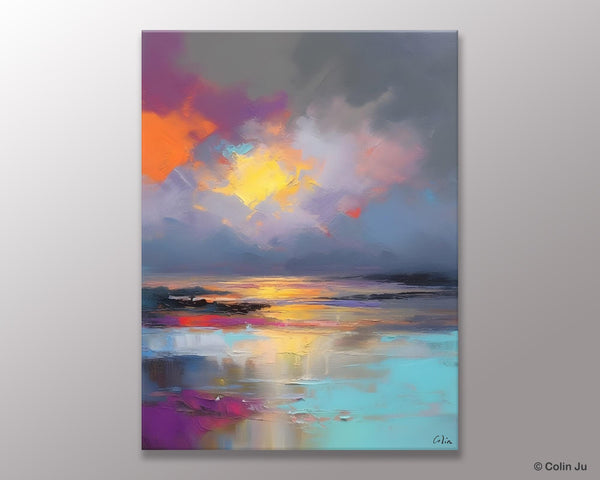 Landscape Painting on Canvas, Abstract Paintings for Bedroom, Contemporary Wall Art Paintings, Extra Large Original Art, Buy Wall Art Online-artworkcanvas