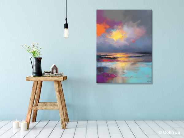 Landscape Painting on Canvas, Abstract Paintings for Bedroom, Contemporary Wall Art Paintings, Extra Large Original Art, Buy Wall Art Online-artworkcanvas