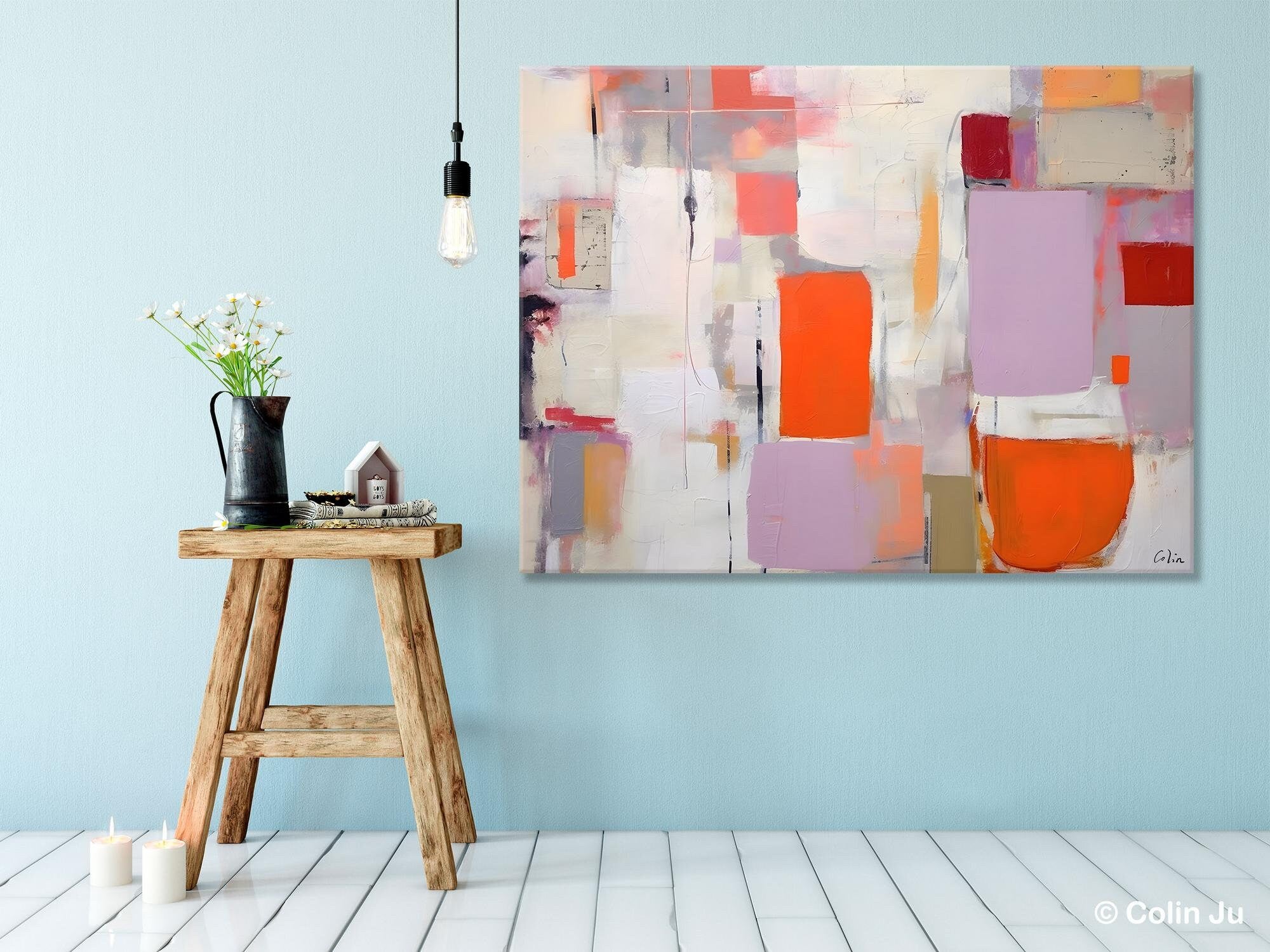 Large Wall Art Ideas for Bedroom, Hand Painted Canvas Art, Oversized Canvas Paintings, Original Abstract Art, Contemporary Acrylic Artwork-artworkcanvas