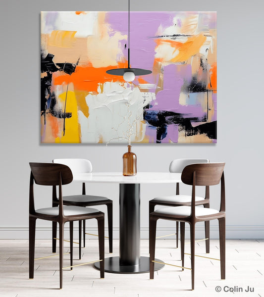 Modern Acrylic Painting on Canvas, Contemporary Wall Art Paintings, Extra Large Original Art for Dining Room, Hand Painted Canvas Artwork-artworkcanvas