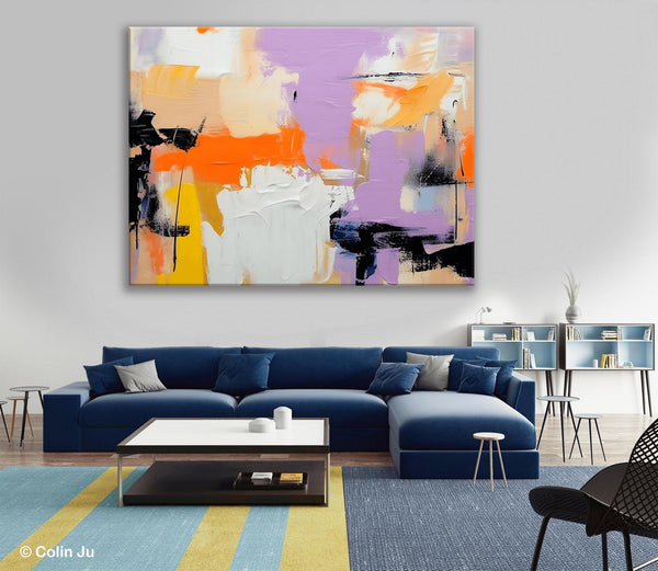 Modern Acrylic Painting on Canvas, Contemporary Wall Art Paintings, Extra Large Original Art for Dining Room, Hand Painted Canvas Artwork-artworkcanvas