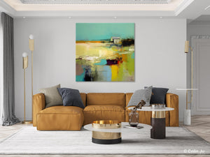Landscape Canvas Paintings, Original Landscape Paintings, Abstract Wall Art Painting for Living Room, Oversized Acrylic Painting on Canvas-artworkcanvas
