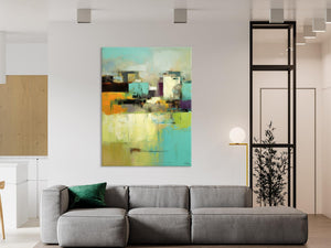 Contemporary Wall Art Paintings, Abstract Wall Paintings, Extra Large Paintings for Dining Room, Hand Painted Canvas Art, Original Artowrk-artworkcanvas