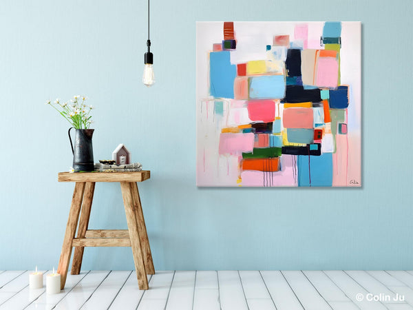 Modern Canvas Paintings, Large Abstract Art for Bedroom, Original Abstract Wall Art, Simple Modern Acrylic Artwork, Contemporary Canvas Art-artworkcanvas