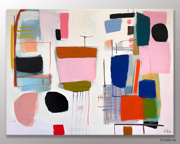 Contemporary Acrylic Painting on Canvas, Original Canvas Art, Large Wall Art Painting for Bedroom, Oversized Modern Abstract Wall Paintings-artworkcanvas