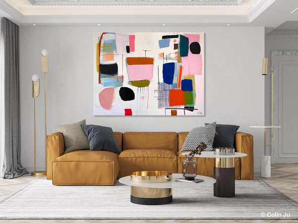 Contemporary Acrylic Painting on Canvas, Original Canvas Art, Large Wall Art Painting for Bedroom, Oversized Modern Abstract Wall Paintings-artworkcanvas