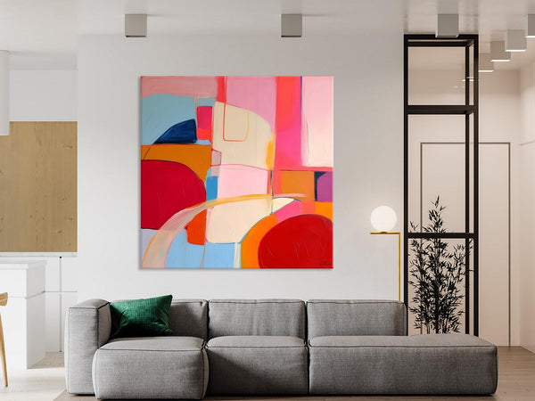 Modern Acrylic Artwork, Simple Canvas Paintings, Large Abstract Painting for Dining Room, Contemporary Canvas Art, Original Modern Wall Art-artworkcanvas