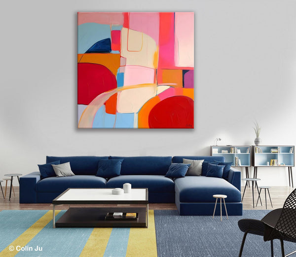 Modern Acrylic Artwork, Simple Canvas Paintings, Large Abstract Painting for Dining Room, Contemporary Canvas Art, Original Modern Wall Art-artworkcanvas