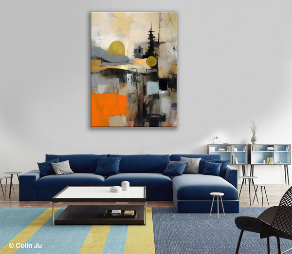 Original Canvas Art, Contemporary Acrylic Painting on Canvas, Large Wall Art Painting for Bedroom, Oversized Modern Abstract Wall Paintings-artworkcanvas
