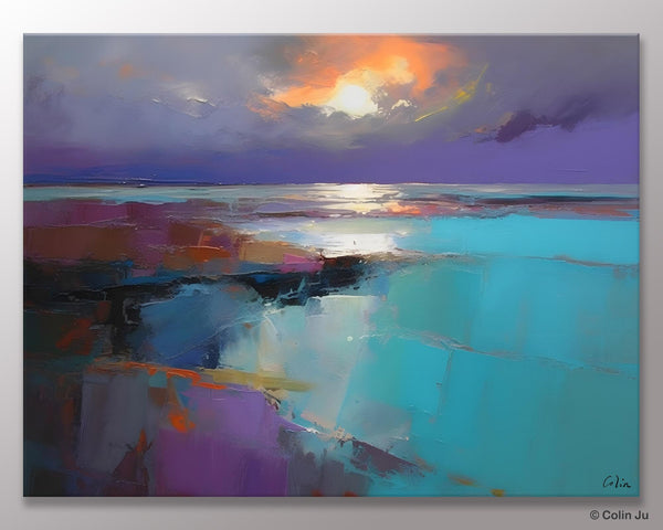Original Landscape Abstract Painting, Landscape Canvas Paintings for Dining Room, Extra Large Modern Wall Art, Acrylic Painting on Canvas-artworkcanvas