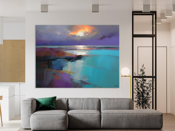 Original Landscape Abstract Painting, Landscape Canvas Paintings for Dining Room, Extra Large Modern Wall Art, Acrylic Painting on Canvas-artworkcanvas