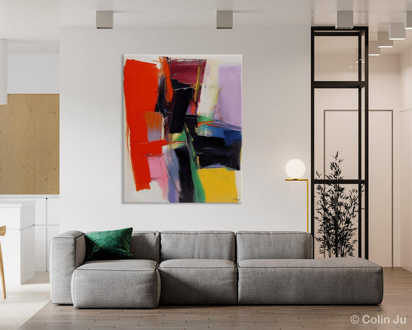 Contemporary Acrylic Paintings, Red Abstract Paintings, Modern Wall Art for Living Room, Original Abstract Art, Abstract Painting on Canvas-artworkcanvas