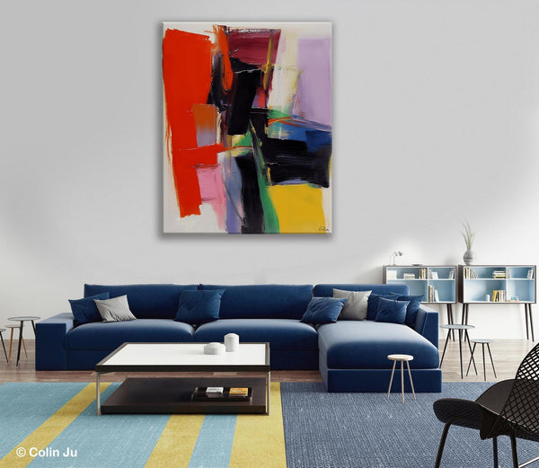 Contemporary Acrylic Paintings, Red Abstract Paintings, Modern Wall Art for Living Room, Original Abstract Art, Abstract Painting on Canvas-artworkcanvas