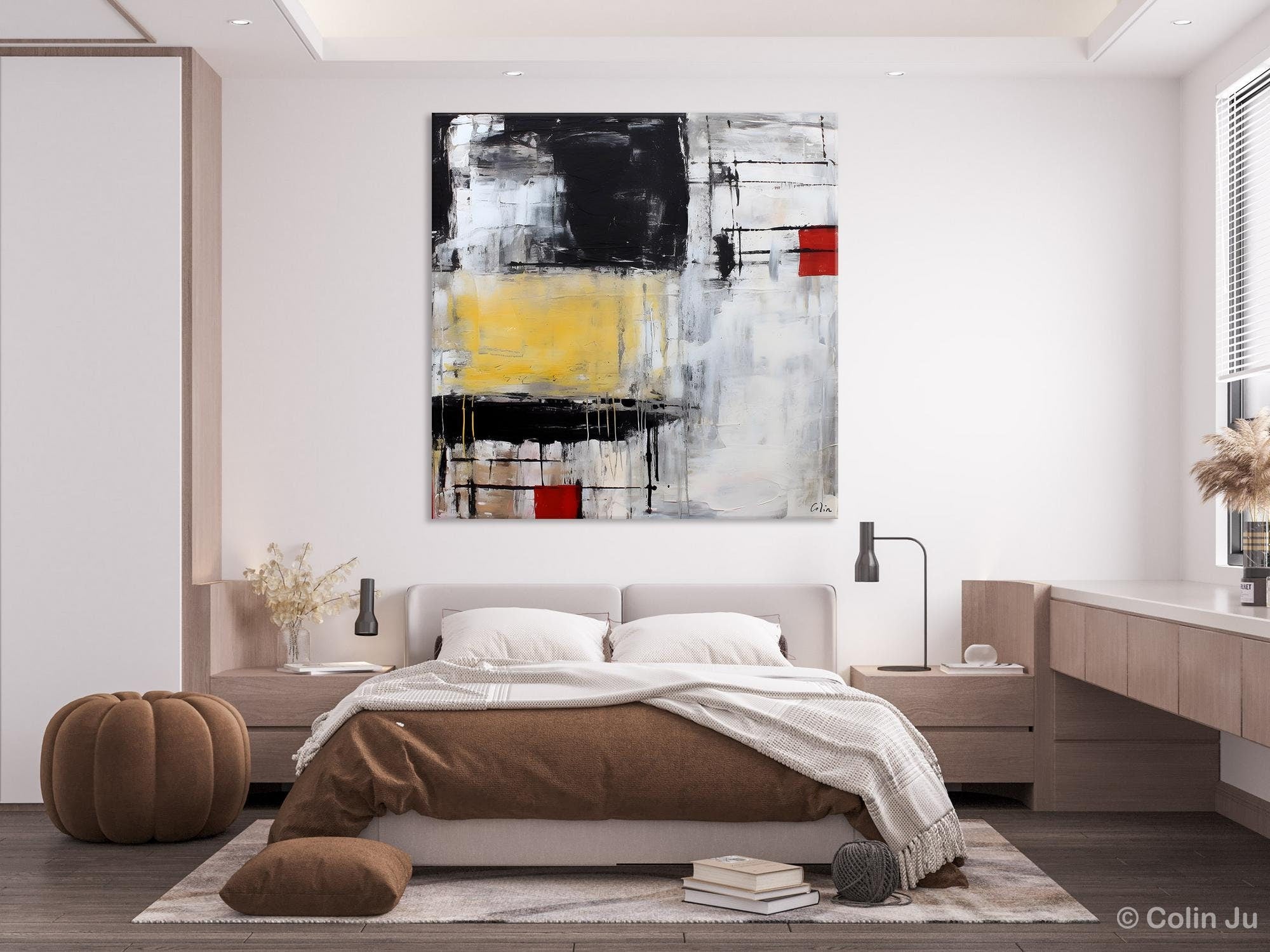 Original Modern Acrylic Artwork, Extra Large Abstract Paintings for Dining Room, Modern Canvas Art Paintings, Abstract Wall Art for Bedroom-artworkcanvas