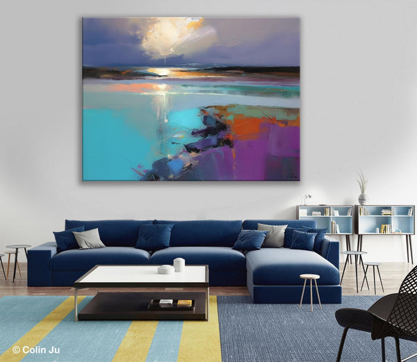 Original Landscape Paintings, Landscape Canvas Paintings for Living Room, Extra Large Modern Wall Art Paintings, Acrylic Painting on Canvas-artworkcanvas