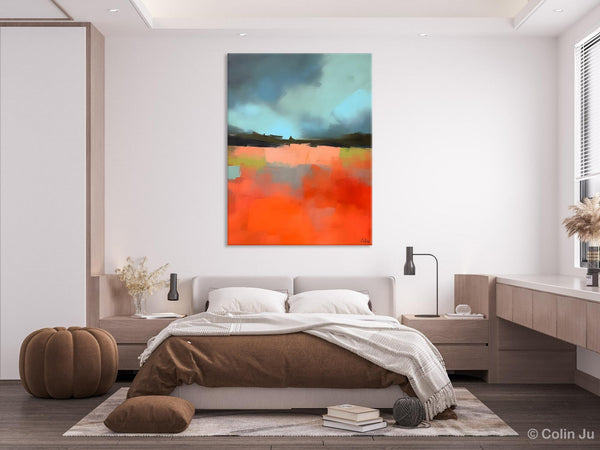 Original Canvas Artwork, Contemporary Acrylic Painting on Canvas, Large Wall Art Painting for Bedroom, Oversized Abstract Wall Art Paintings-artworkcanvas