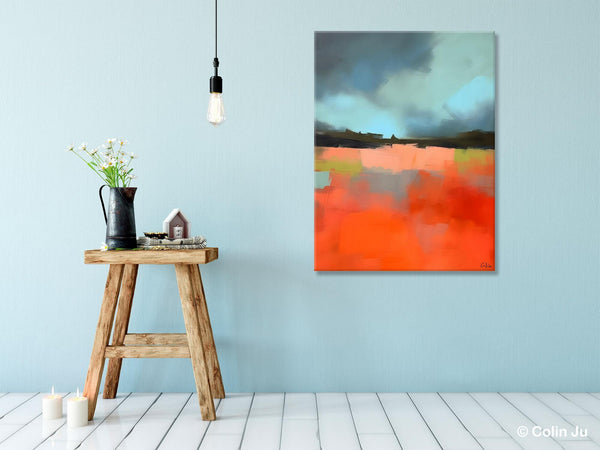 Original Canvas Artwork, Contemporary Acrylic Painting on Canvas, Large Wall Art Painting for Bedroom, Oversized Abstract Wall Art Paintings-artworkcanvas