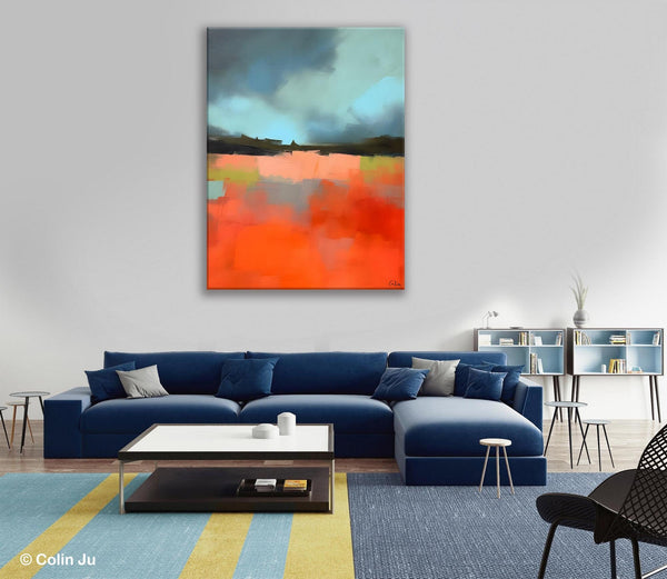 Original Canvas Artwork, Contemporary Acrylic Painting on Canvas, Large Wall Art Painting for Bedroom, Oversized Abstract Wall Art Paintings-artworkcanvas